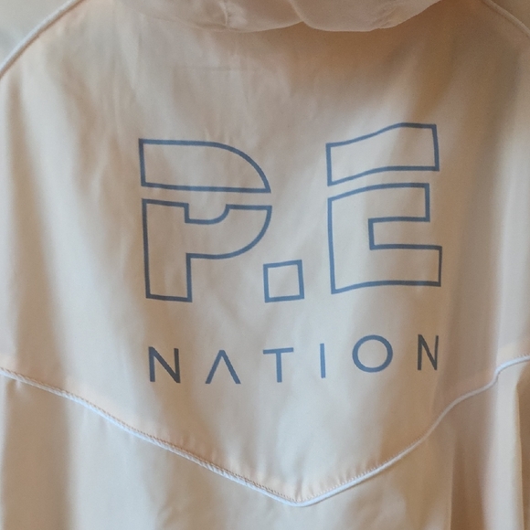 P.E Nation Women's Cream Hooded Windbreaker - Picture 8 of 11